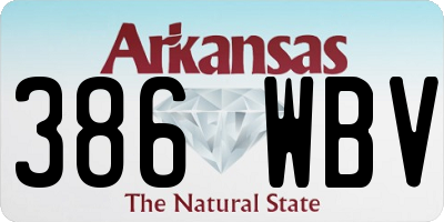 AR license plate 386WBV