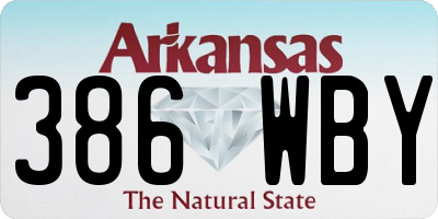 AR license plate 386WBY