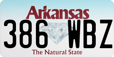 AR license plate 386WBZ