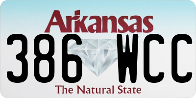 AR license plate 386WCC