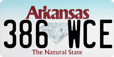 AR license plate 386WCE