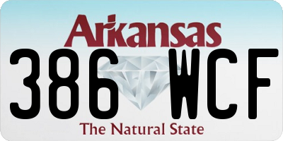 AR license plate 386WCF