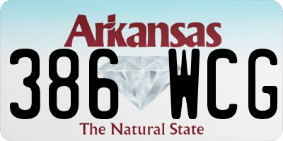 AR license plate 386WCG