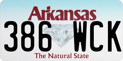AR license plate 386WCK