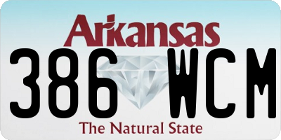 AR license plate 386WCM