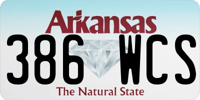 AR license plate 386WCS