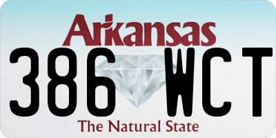 AR license plate 386WCT
