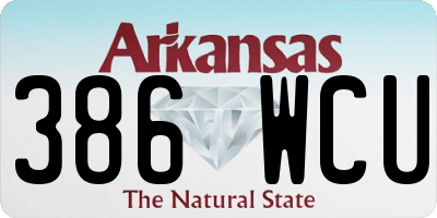 AR license plate 386WCU