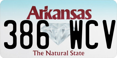 AR license plate 386WCV