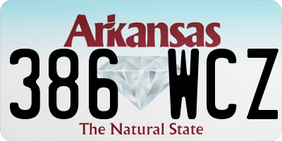 AR license plate 386WCZ