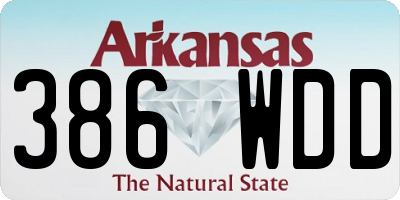 AR license plate 386WDD