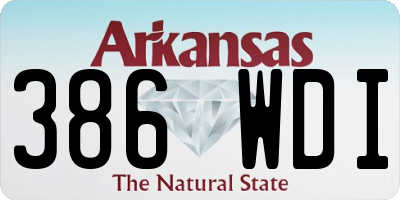 AR license plate 386WDI