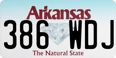 AR license plate 386WDJ