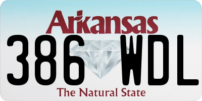 AR license plate 386WDL