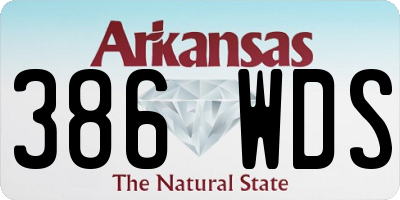 AR license plate 386WDS