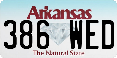 AR license plate 386WED