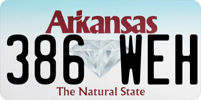 AR license plate 386WEH
