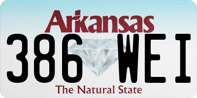 AR license plate 386WEI