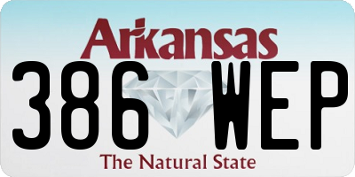 AR license plate 386WEP