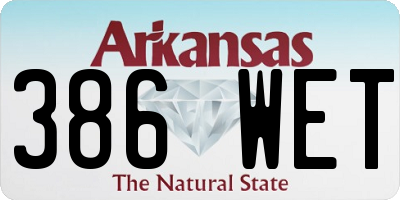 AR license plate 386WET