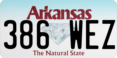 AR license plate 386WEZ