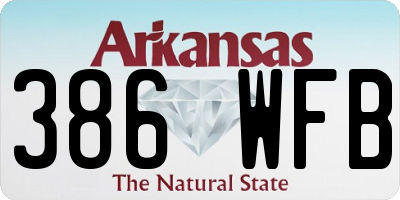 AR license plate 386WFB
