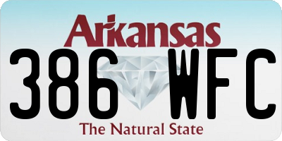 AR license plate 386WFC