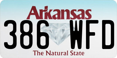AR license plate 386WFD