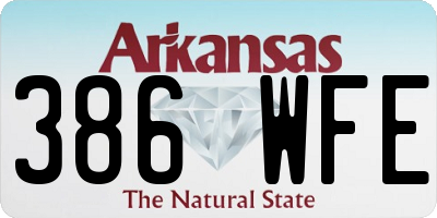 AR license plate 386WFE