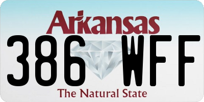 AR license plate 386WFF