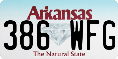AR license plate 386WFG