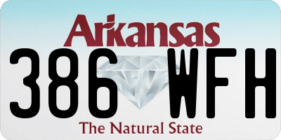 AR license plate 386WFH