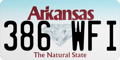 AR license plate 386WFI