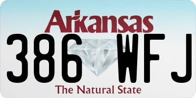 AR license plate 386WFJ