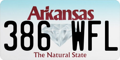 AR license plate 386WFL