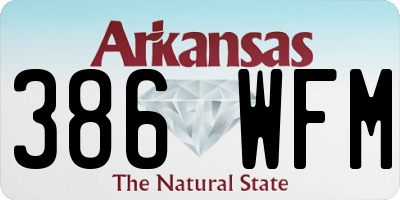 AR license plate 386WFM
