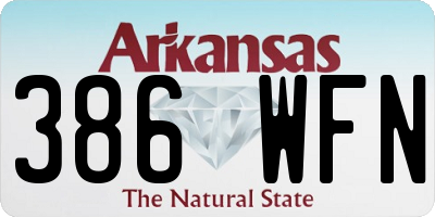 AR license plate 386WFN