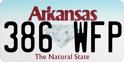 AR license plate 386WFP