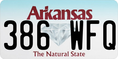 AR license plate 386WFQ
