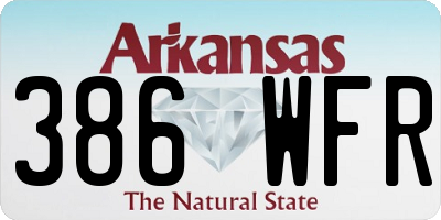 AR license plate 386WFR