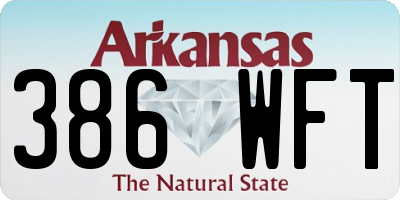 AR license plate 386WFT