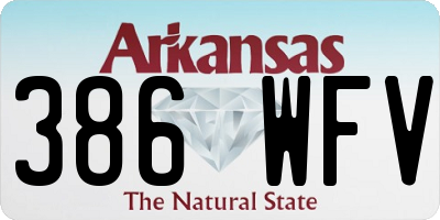 AR license plate 386WFV