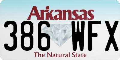 AR license plate 386WFX