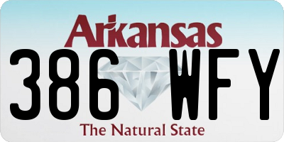 AR license plate 386WFY