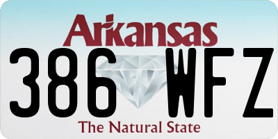 AR license plate 386WFZ