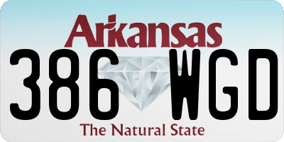 AR license plate 386WGD