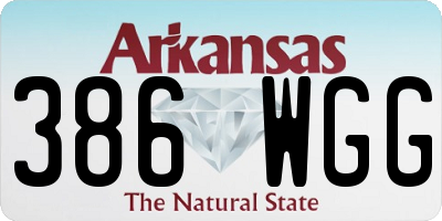 AR license plate 386WGG