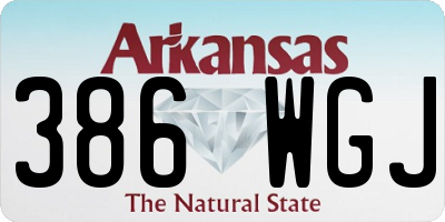 AR license plate 386WGJ