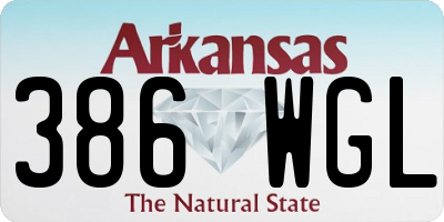 AR license plate 386WGL