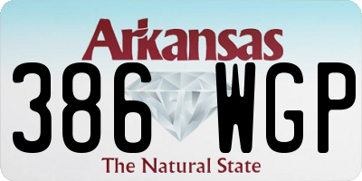 AR license plate 386WGP
